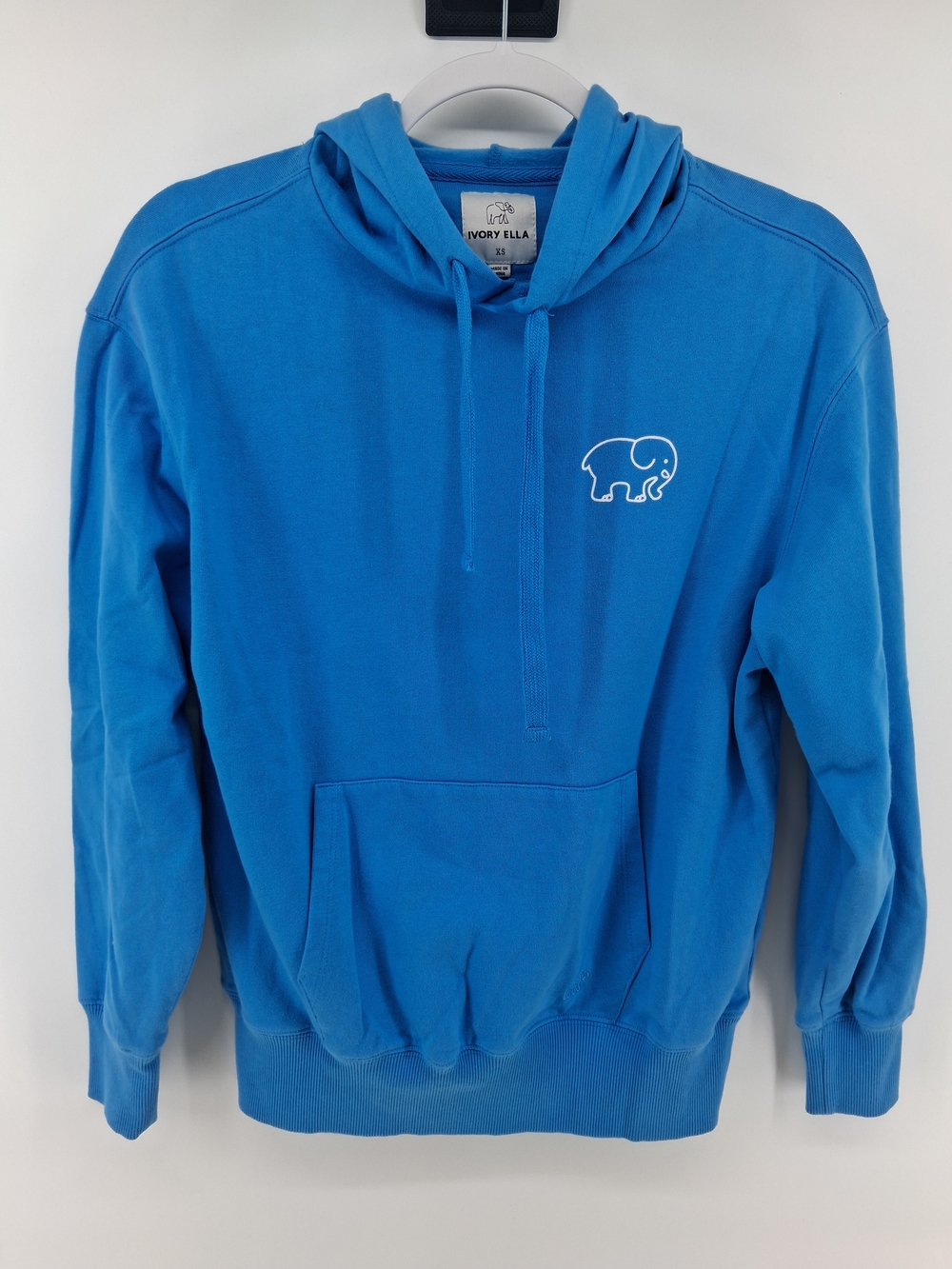 ivory ella Men's Blue Pullover Crewneck with Elephant Logo